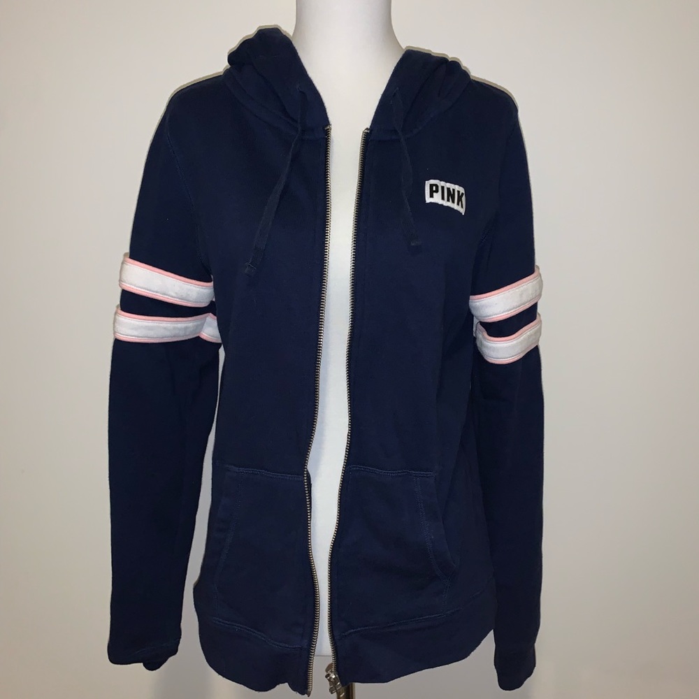 PINK Victoria Secret Zip Up Jacket, navy
